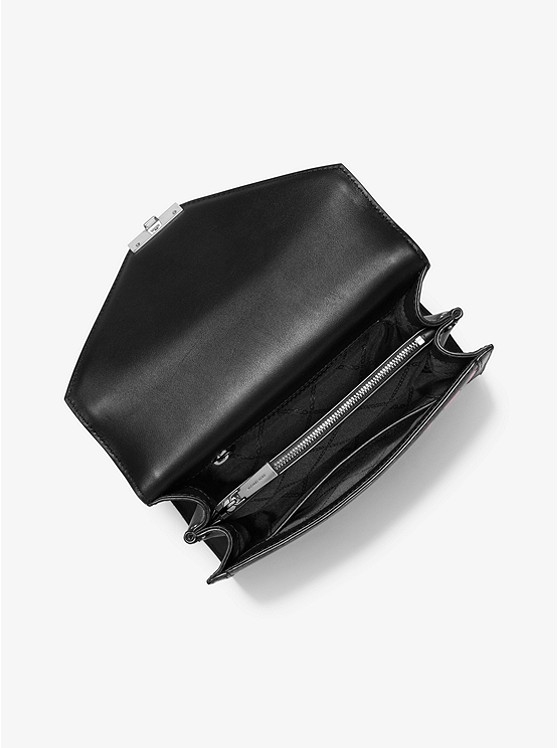 Каталог Whitney большая кожаная сумка через плечо с откидным верхом и блестками от магазина Michael Kors