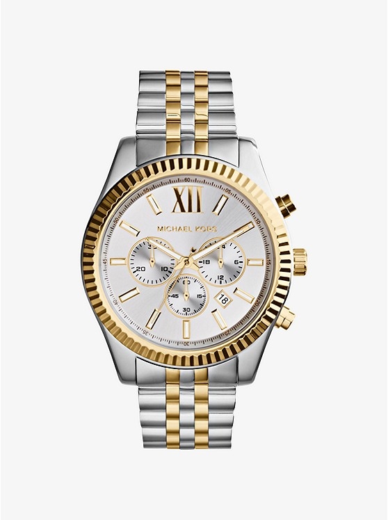 Каталог Oversized Lexington Two-Tone Watch от магазина Michael Kors