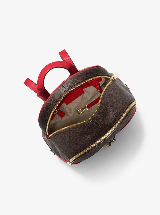 Каталог Rhea рюкзак с логотипом из зернистой кожи среднего размера от магазина Michael Kors