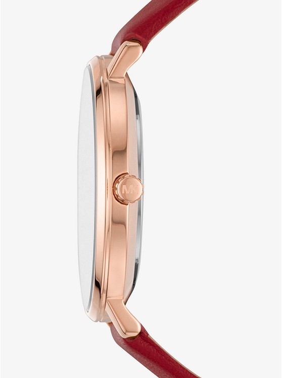 Каталог Pyper Rose Gold-Tone and Leather Watch от магазина Michael Kors